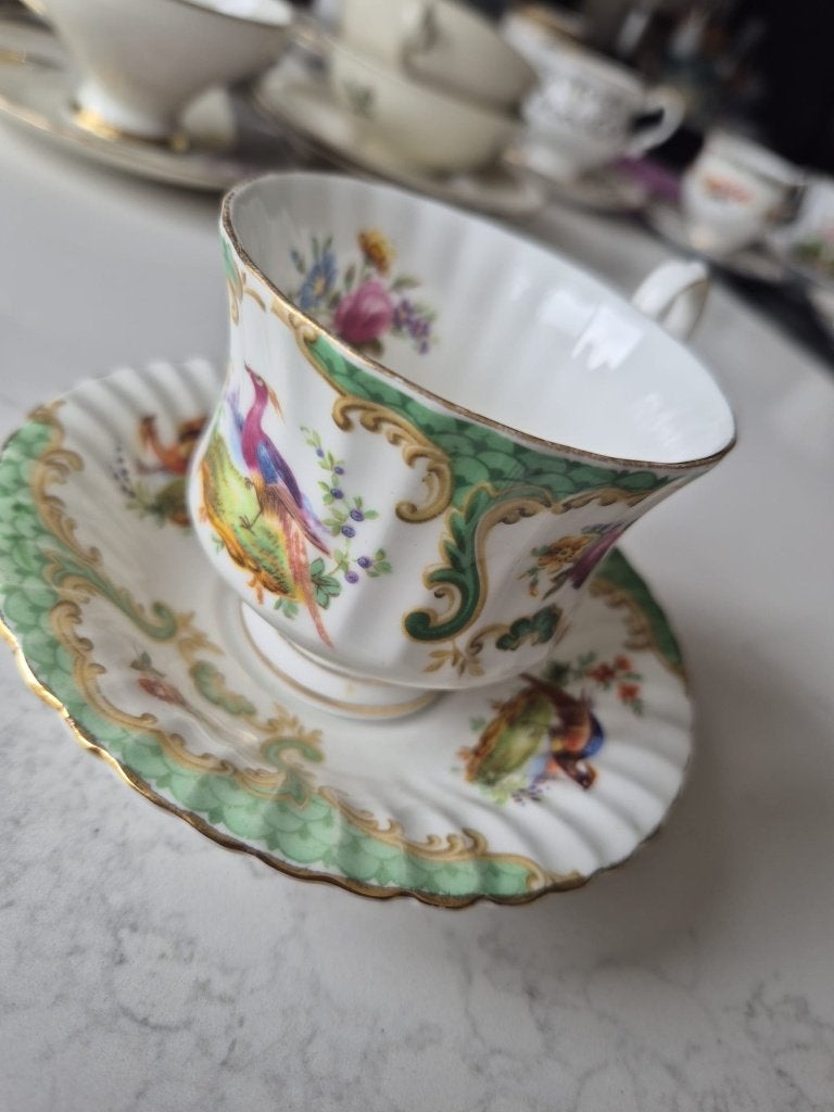 Vintage Grosvenor Bone China kop en schotel Engeland, Antiek en Kunst, Ophalen of Verzenden