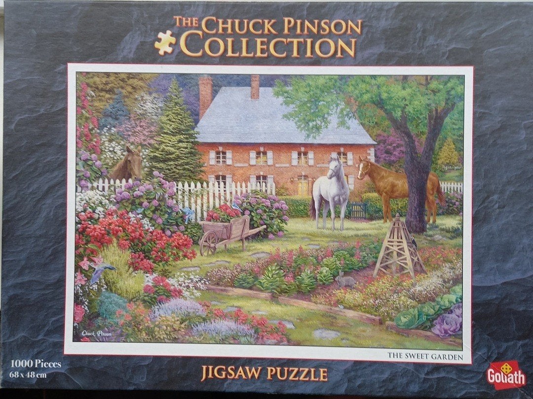 Chuck Pinson Collection Jigsaw Puzzle - The Sweet Garden, Ophalen of Verzenden, 500 t/m 1500 stukjes, Zo goed als nieuw, Legpuzzel
