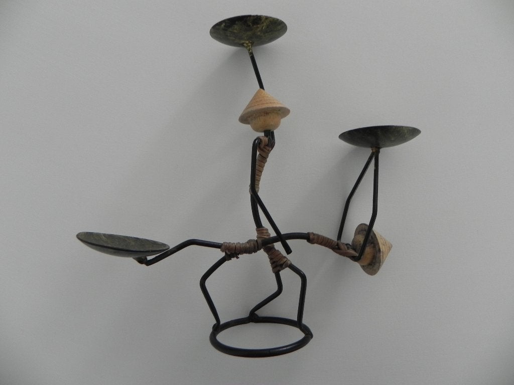 Laurids Lonborg acrobatische draadfiguren 19 x 19 cm, Ophalen of Verzenden, Huis en Inrichting