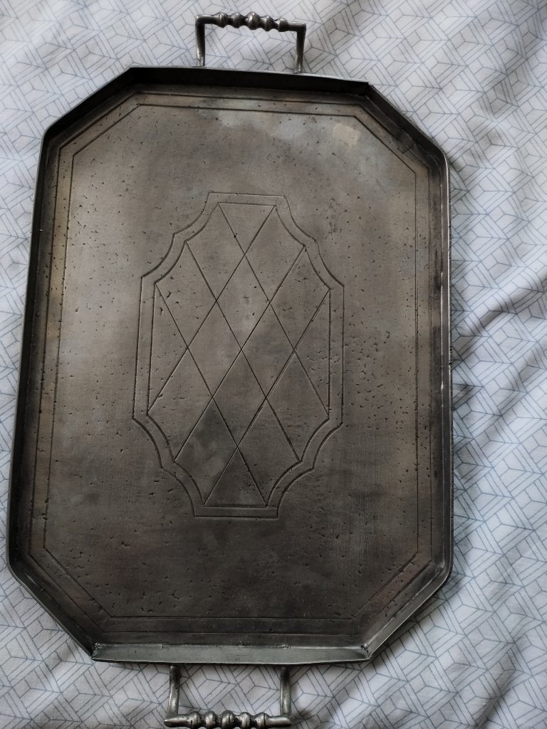 Art deco Tinnen dienblad/presenteerblad, Ophalen of Verzenden