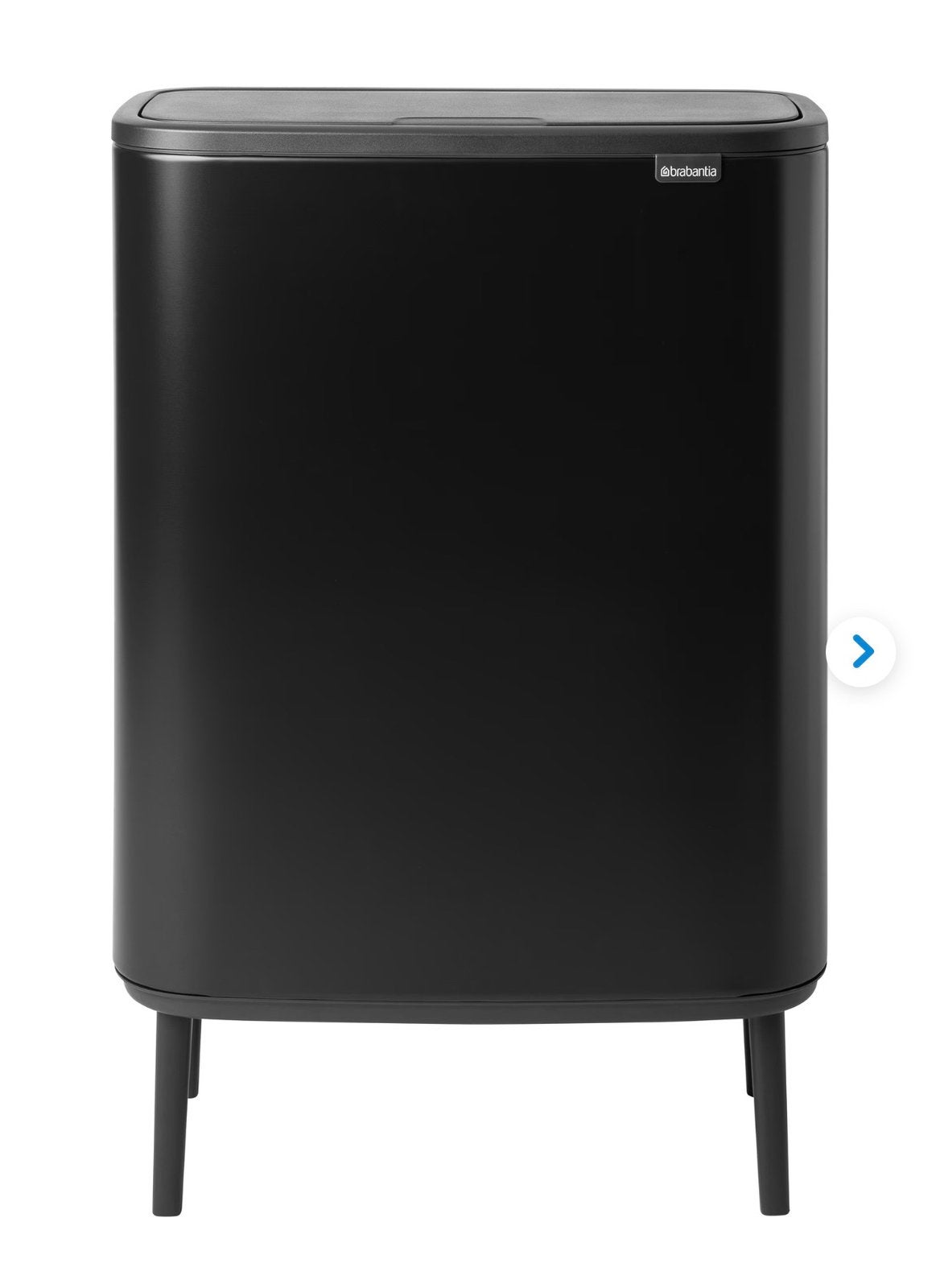 Brabantia Bo Touch Bin 60L – Zwart – Zo goed als nieuw, 40 liter of meer, Ophalen, Zo goed als nieuw, Rvs
