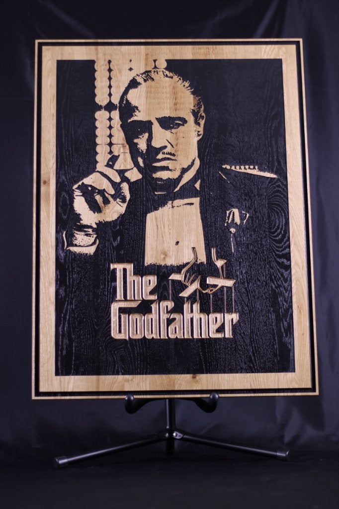 Wanddecoratie | The Godfather | Gefreesd in Eiken, Verzenden