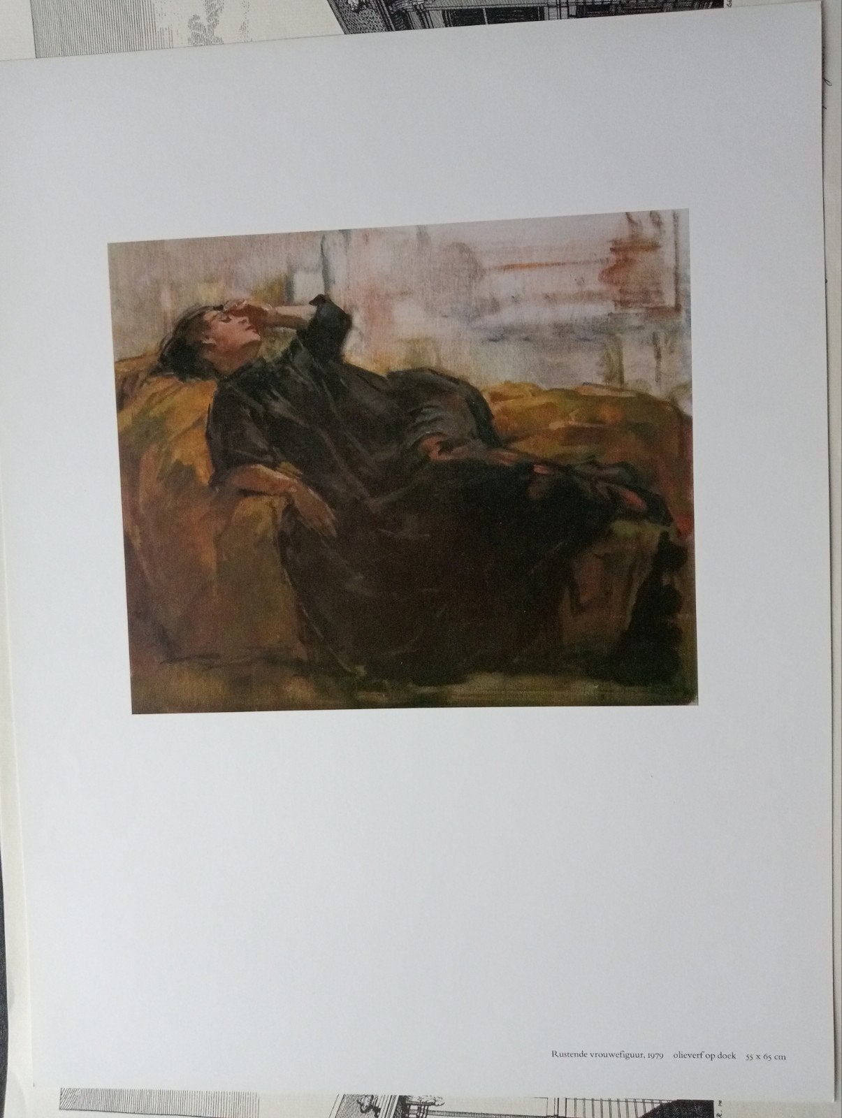 Sierk Schröder offset prent Rustende Vrouw, Ophalen of Verzenden