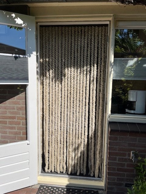 Deurgordijn; 93 x 201 cm., Ophalen, Kunststof, Gebruikt, 80 tot 100 cm