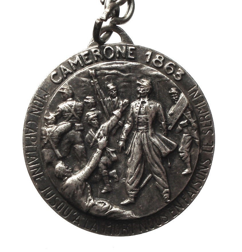 Frankrijk penning Slag bij Camaron 1863 (replica jaren '60), Ophalen of Verzenden, Overige materialen, Buitenland