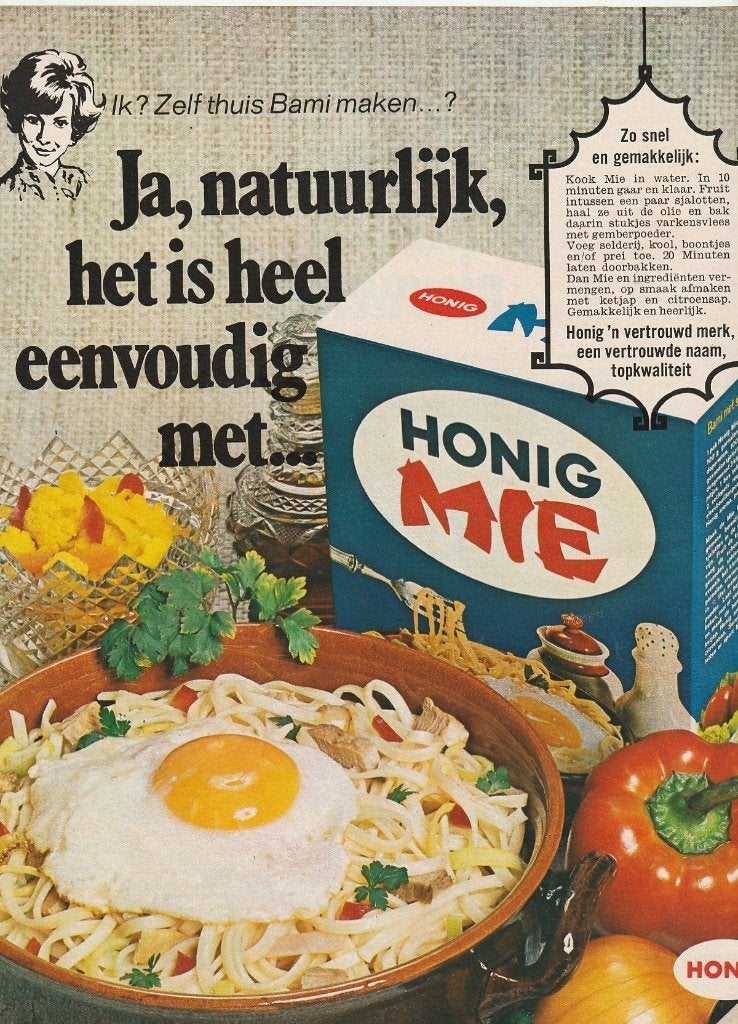 Retro reclame 1969 Honig mie de Chinese keuken, Verzenden, Overige typen