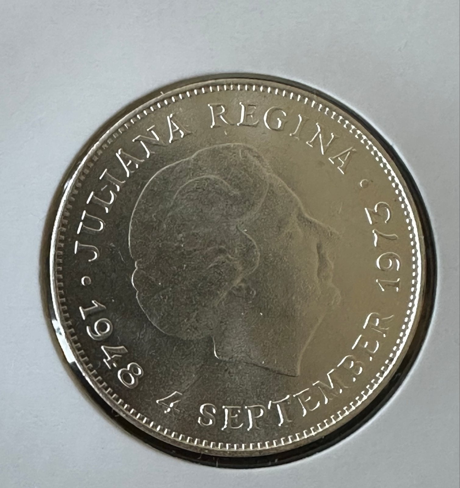 Zilveren 10 Gulden Munt Juliana 1973 Huwelijk, Koningin Juliana, Zilver, Ophalen of Verzenden, Losse munt