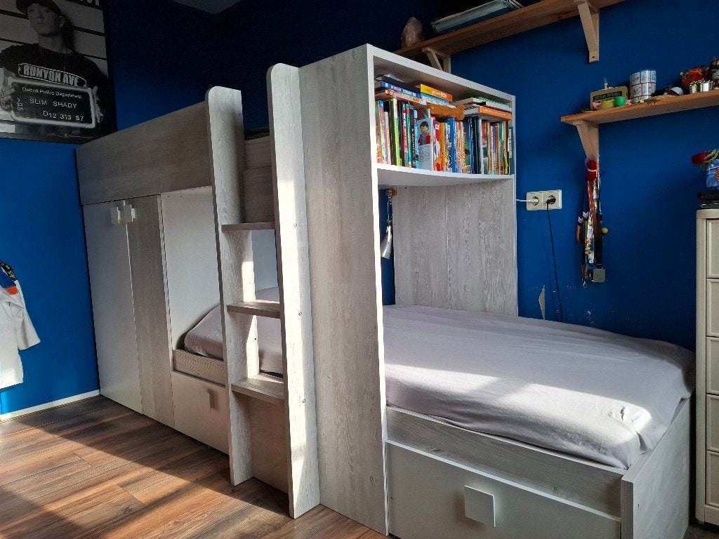 Stapelbed, Trasman Maxim, Ophalen, 90 cm, Tweepersoons, Minder dan 160 cm