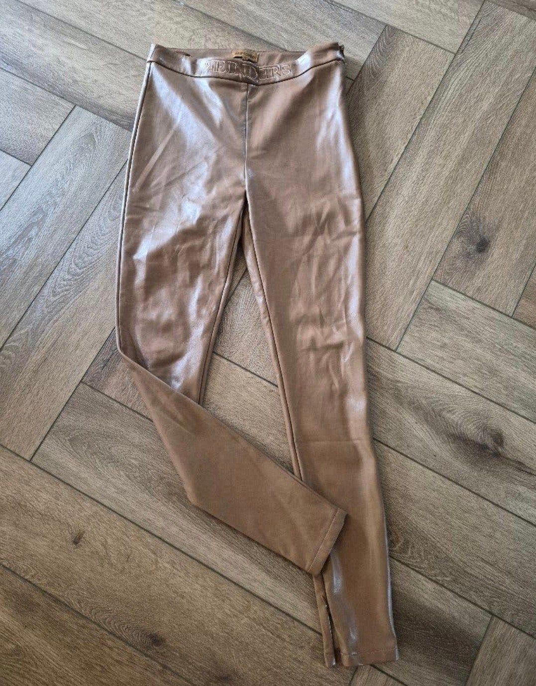 Prachtige leren (imitatieleer) broek van Reinders, maat S, Reinders, Bruin, Nieuw, Ophalen of Verzenden