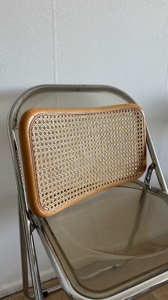 Rugleuning rotan buisframe vintage webbing Marcel breuer, Gebruikt, Bruin, Ophalen of Verzenden, Eén