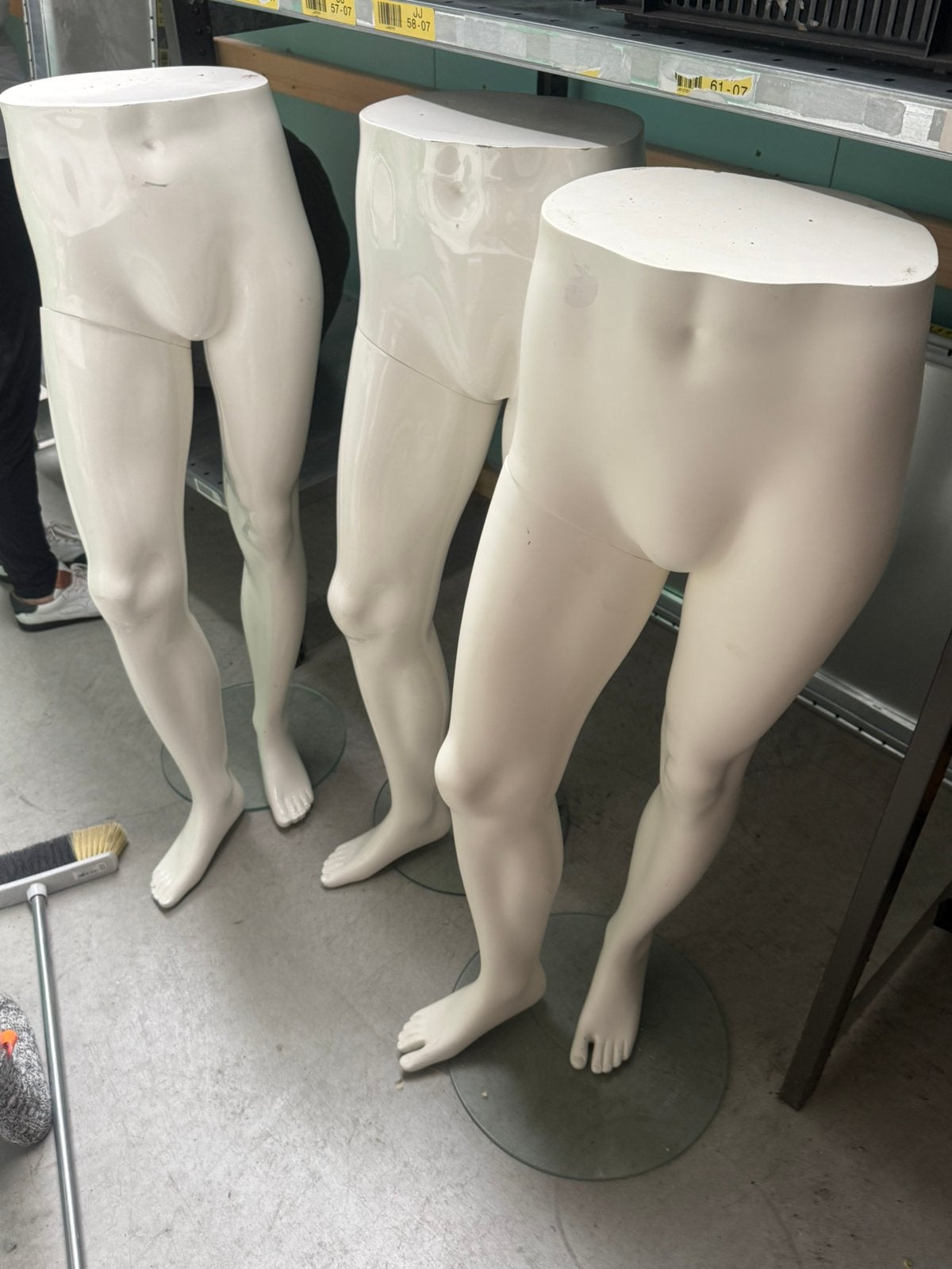 3x Etalagepop Onderlichaam / Benen 120 Inclusief Glasplaat, Kleding | Dames, Ophalen of Verzenden