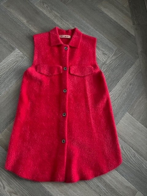 lang rood vest van Rino & Pelle maat M, Maat 38/40 (M), Ophalen of Verzenden, Zo goed als nieuw, Rood
