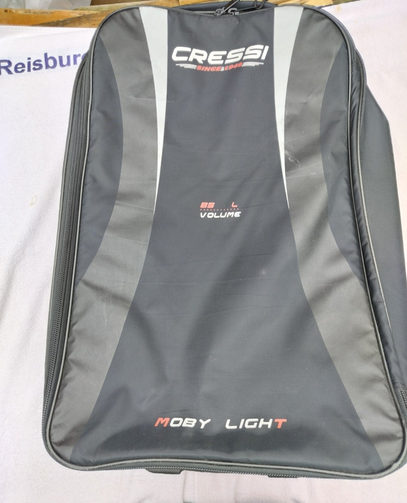 Cressi Moby Light duiktas met wieltjes - 85L, Ophalen of Verzenden, Gebruikt, 30 cm of meer, Uitschuifbare handgreep