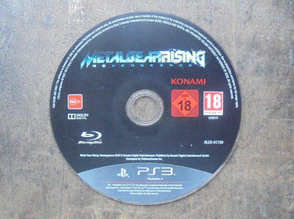 Metal Gear Rising Revengeance voor PS3 (zie foto's), Spelcomputers en Games, Avontuur en Actie, Gebruikt, Vanaf 18 jaar, 1 speler