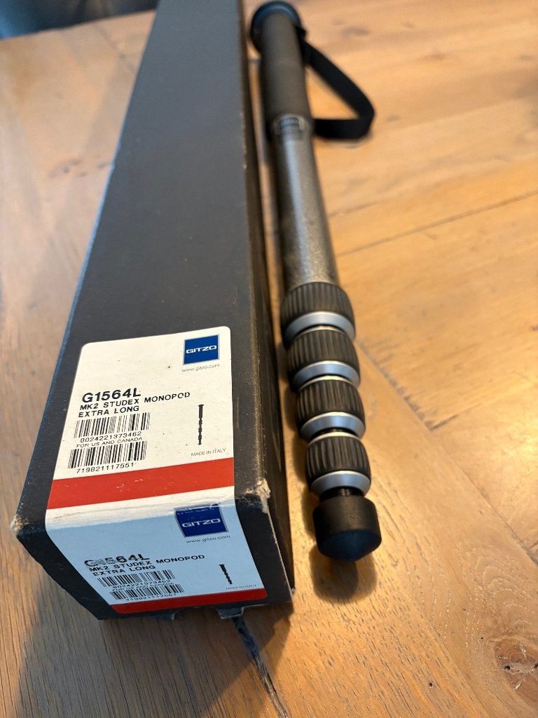 Gitzo G1564L MK2 Studex Monopod Extra Long, Ophalen of Verzenden, Nieuw, 150 tot 175 cm, Driepoot