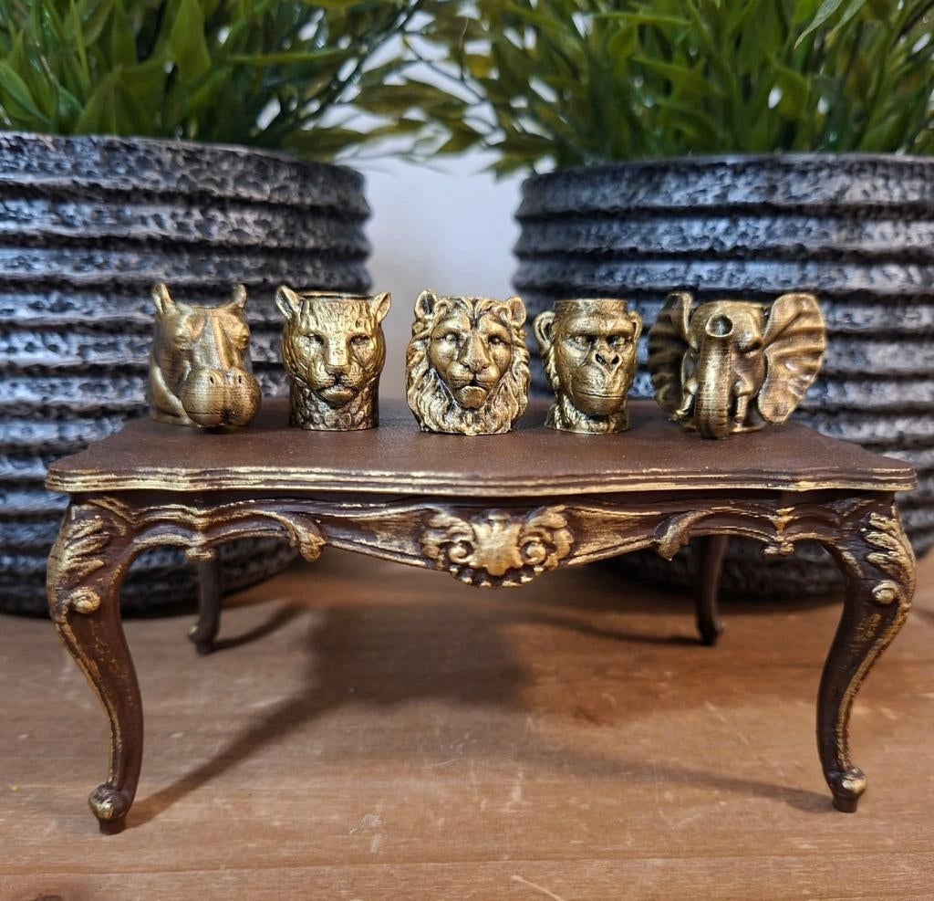 Mini bloempot nijlpaard, luipaard, leeuw, aap, olifant, Ophalen of Verzenden, Nieuw, Decoratie