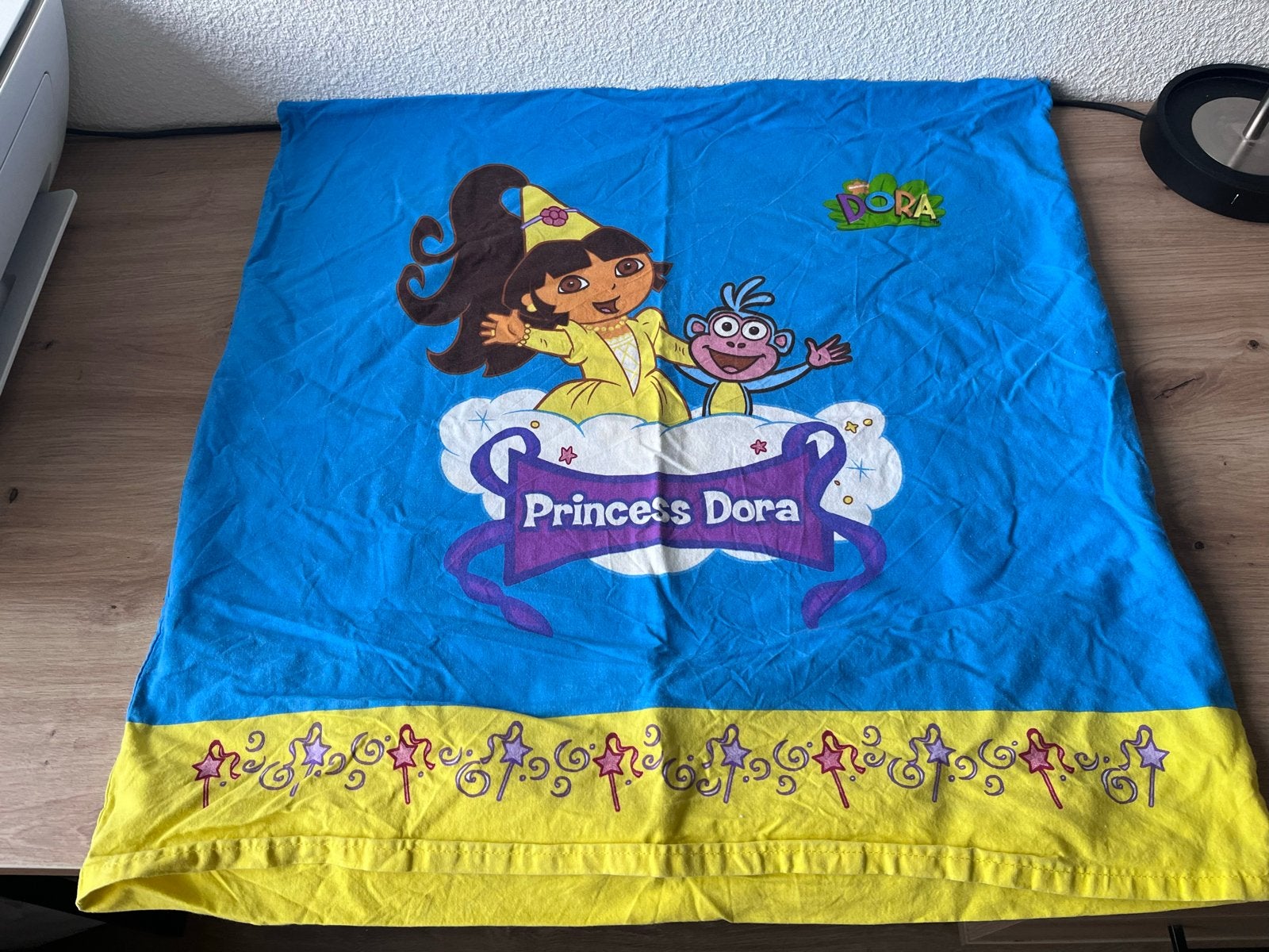 Nickelodeon jr • Dekbedovertrek • Dora Princess, Ophalen of Verzenden, Eenpersoons, Blauw, Dekbedovertrek