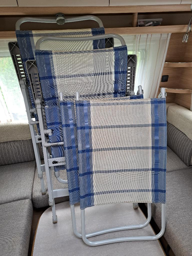 2 dukdalf stoelen met extra accessoires, Ophalen, Gebruikt, Campingstoel