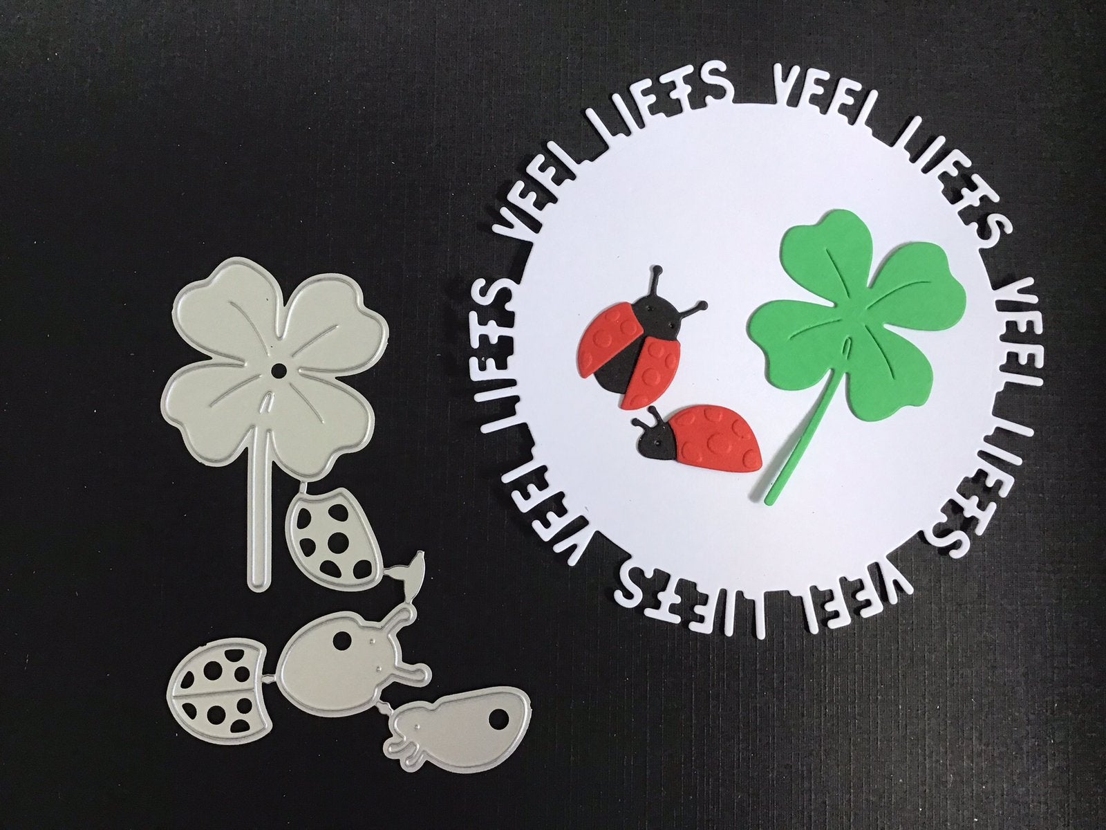 Snijmal klavertje 4 + lieveheersbeestjes, Verzenden, Nieuw, Overige thema's, Pons of Mal