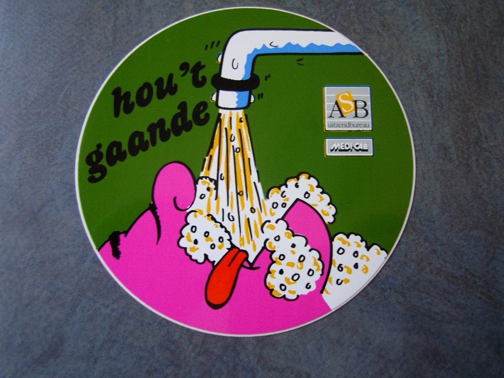 sticker ASB Uitzendbureau  Hou 't gaande    Carnaval, Ophalen, Zo goed als nieuw