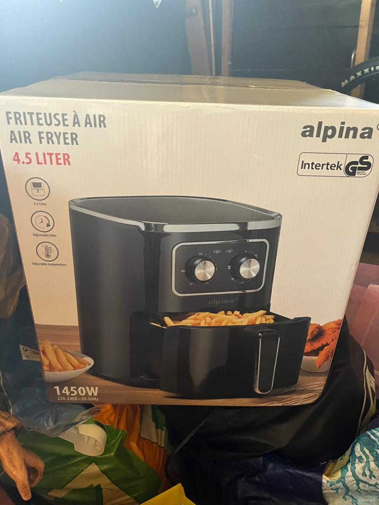 Nieuw in doos Alpina airfryer 4,5 liter, Witgoed en Apparatuur, Airfryers, Ophalen, Nieuw, Airfryer
