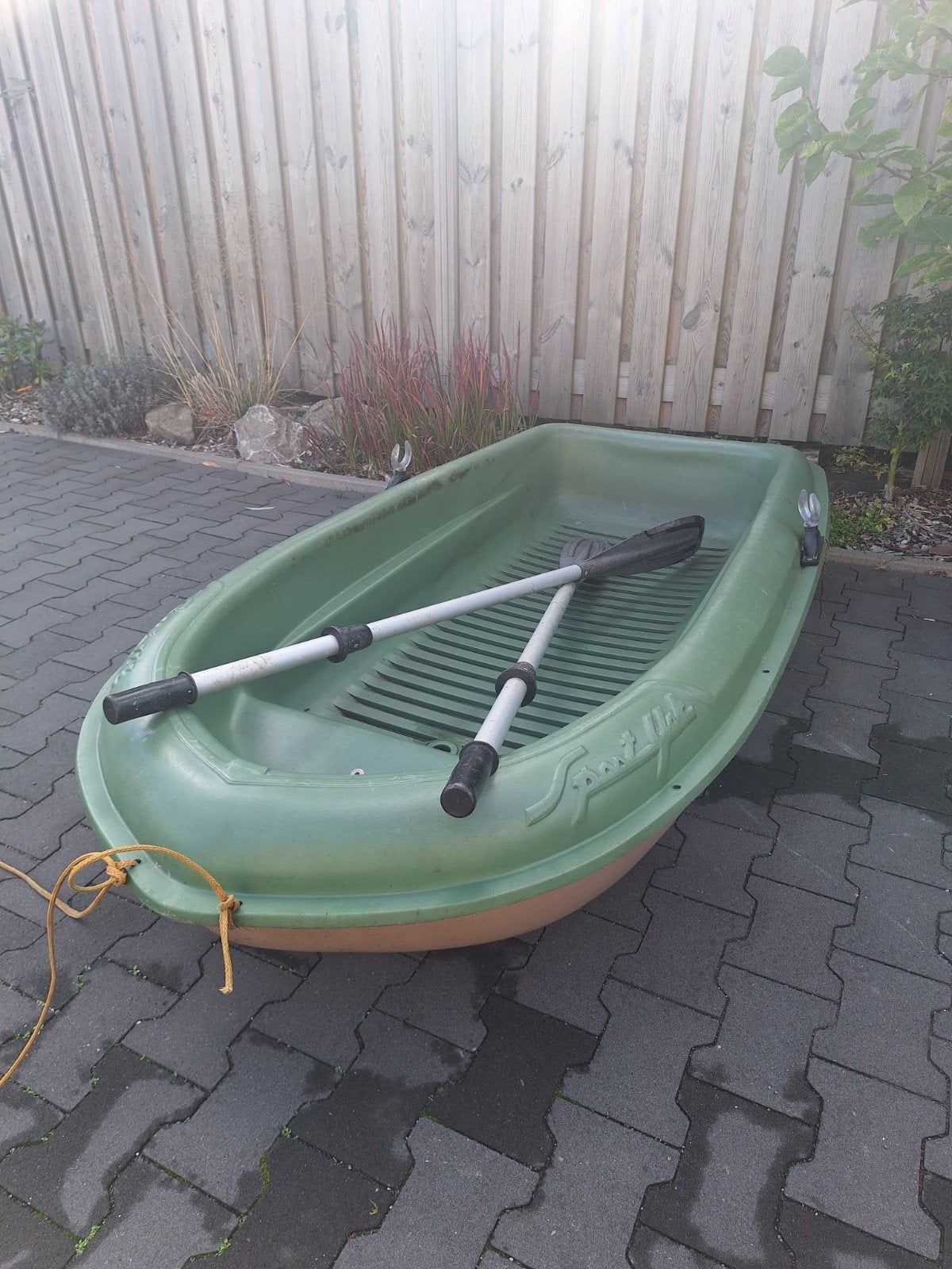 Sport yak roeiboot met roeispanen, Ophalen, Gebruikt