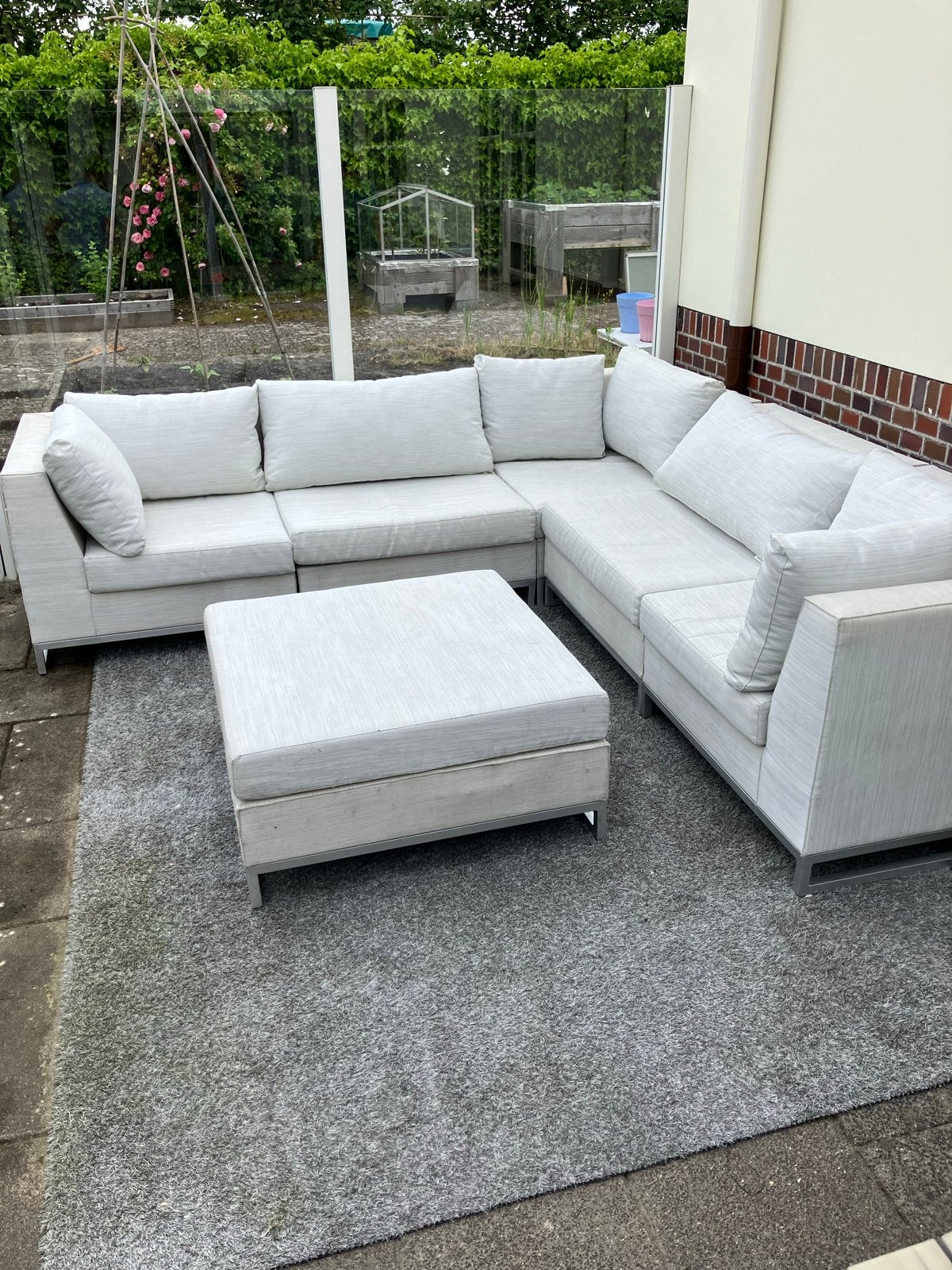 Exotan Loungeset Grijs - gebruikt, Ophalen, Gebruikt, Meer dan 8 zitplaatsen, Aluminium