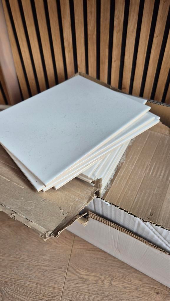 88 crème tegels 20x25 cm, Nieuw, Minder dan 5 m², Wandtegels, Keramiek
