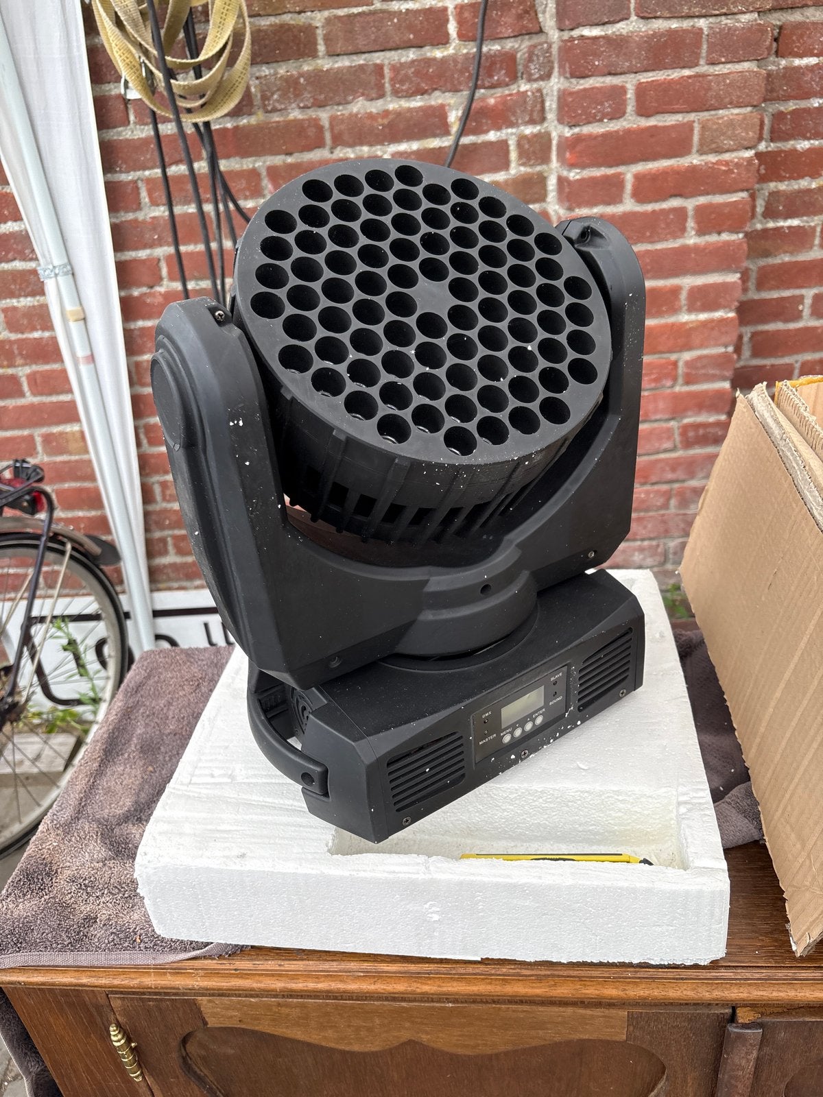 3W 84 LED Moving Head Beam Licht nooit op podium gebruikt, Ophalen, Gebruikt, Licht, Kleur