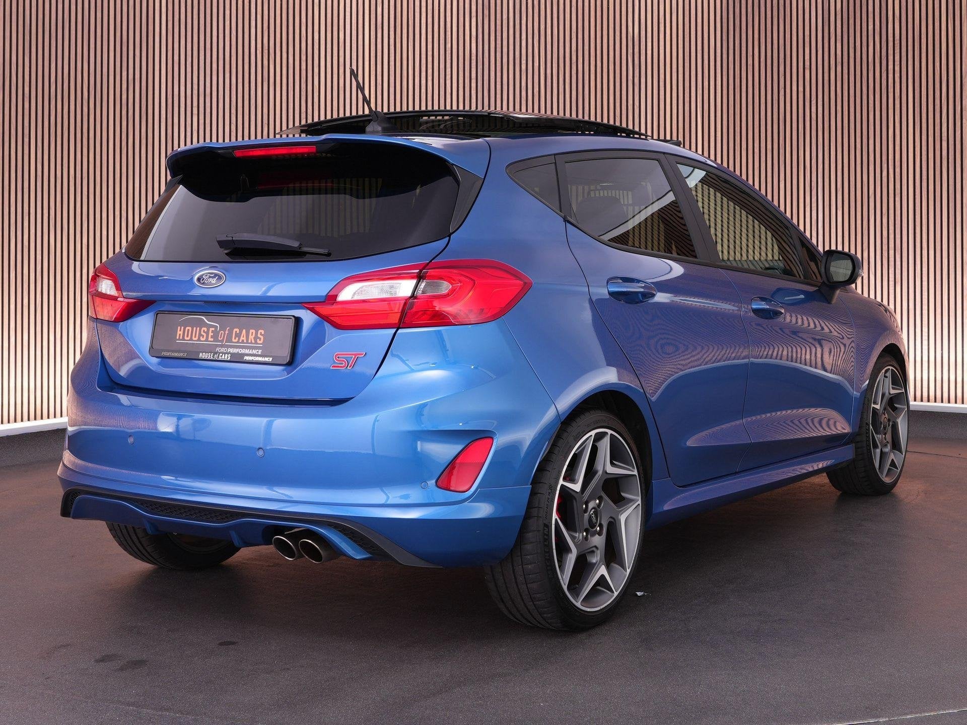 Ford Fiesta ST-3 1.5 200pk PERFORMANCE PACK |pano|launch con, Auto's, Voorwielaandrijving, Blauw, Leder en Stof, Bedrijf