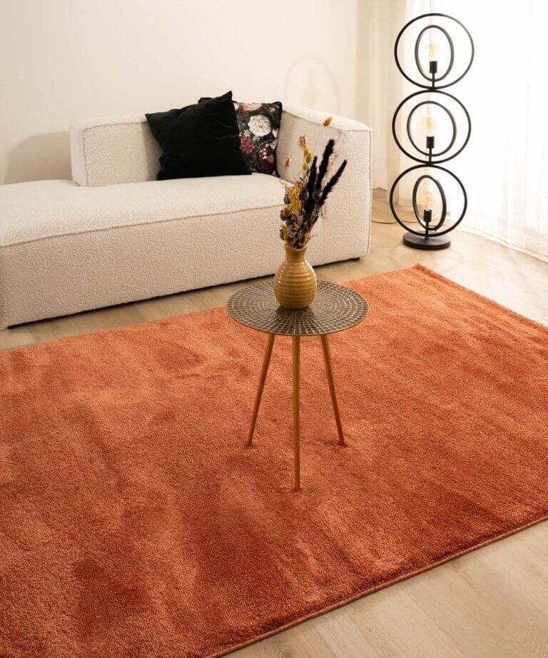 Velours vloerkleed – terracotta 300x400 nieuw, Ophalen of Verzenden, 200 cm of meer, Rechthoekig, Nieuw