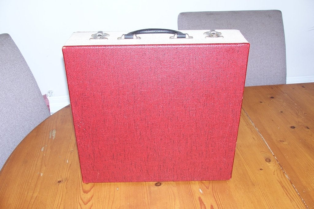 oude harmonica koffert voor lp's nr 9, Ophalen of Verzenden, Gebruikt, 12 inch, LP