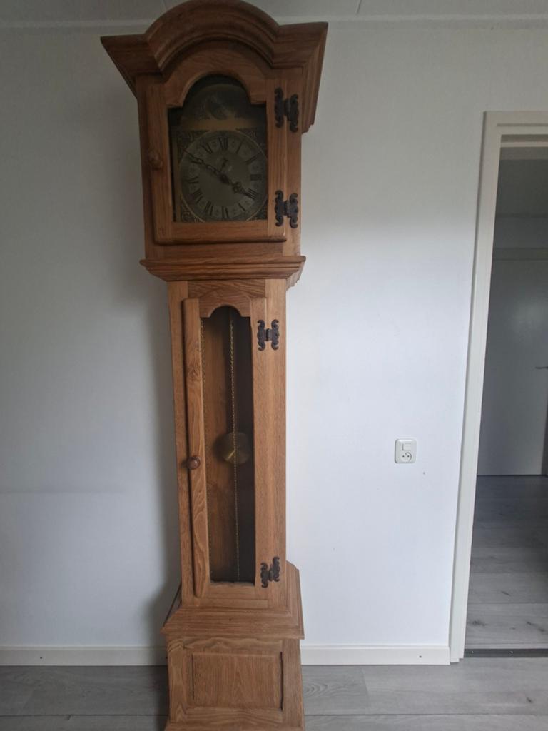 Staande eiken klok - Klassiek design, Antiek en Kunst, Antiek | Klokken, Ophalen of Verzenden