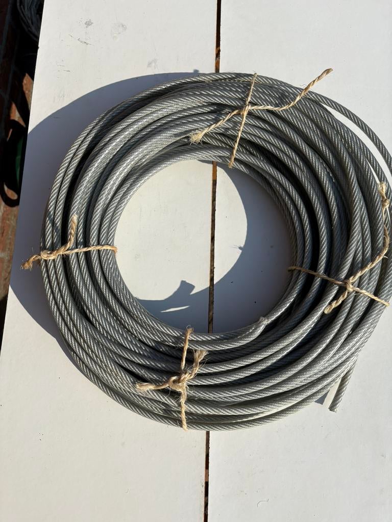 Geplastificeerd staalkabel., Ophalen of Verzenden, Kabel of Snoer