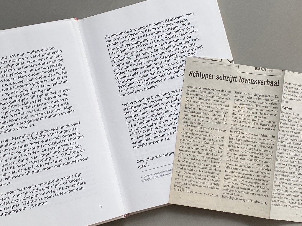 Varend door het leven -  motorschip de 'Eersteling’., Ophalen of Verzenden, Gebruikt, Motorboot, Boek of Tijdschrift