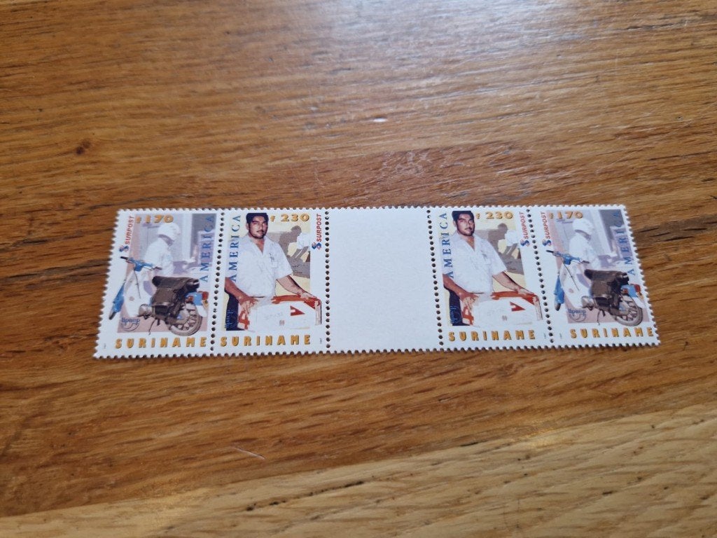 Republiek Suriname postfris brugpaar 965/66 BP, Ophalen of Verzenden, Postfris, Zuid-Amerika