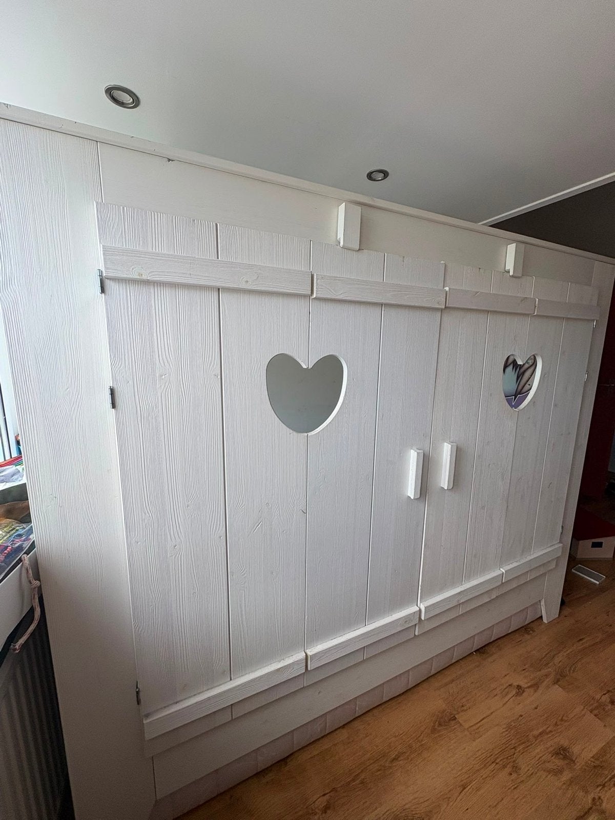 Uniek kinderbed met hartjes merk Lief, Ophalen, 85 tot 100 cm, Gebruikt, Lattenbodem