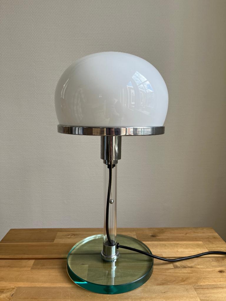 Tafellamp Bauhaus, Wagenfeld WG24, Huis en Inrichting, Lampen | Tafellampen, Ophalen, Gebruikt, Glas, Minder dan 50 cm
