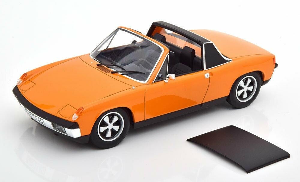VW-PORSCHE 914-6 1973 in oranje van Norev 1:18, Auto, Norev, Ophalen of Verzenden, Norev