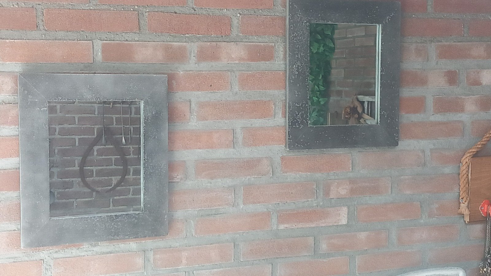 Twee spiegels met lood rand, Ophalen of Verzenden