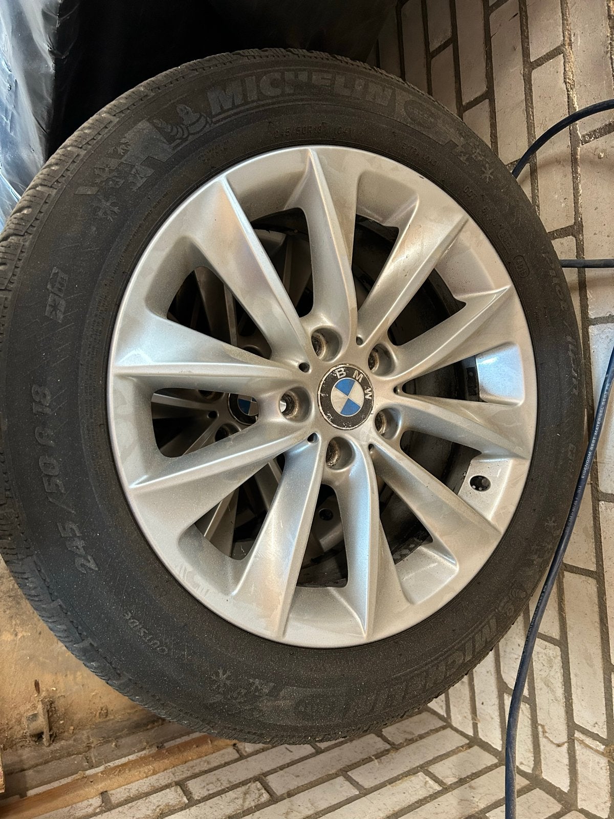 BMW 18 inch velgen met Michelin winterbanden 245/50R18, Auto-onderdelen, Banden en Velgen, Ophalen, 18 inch, Banden en Velgen