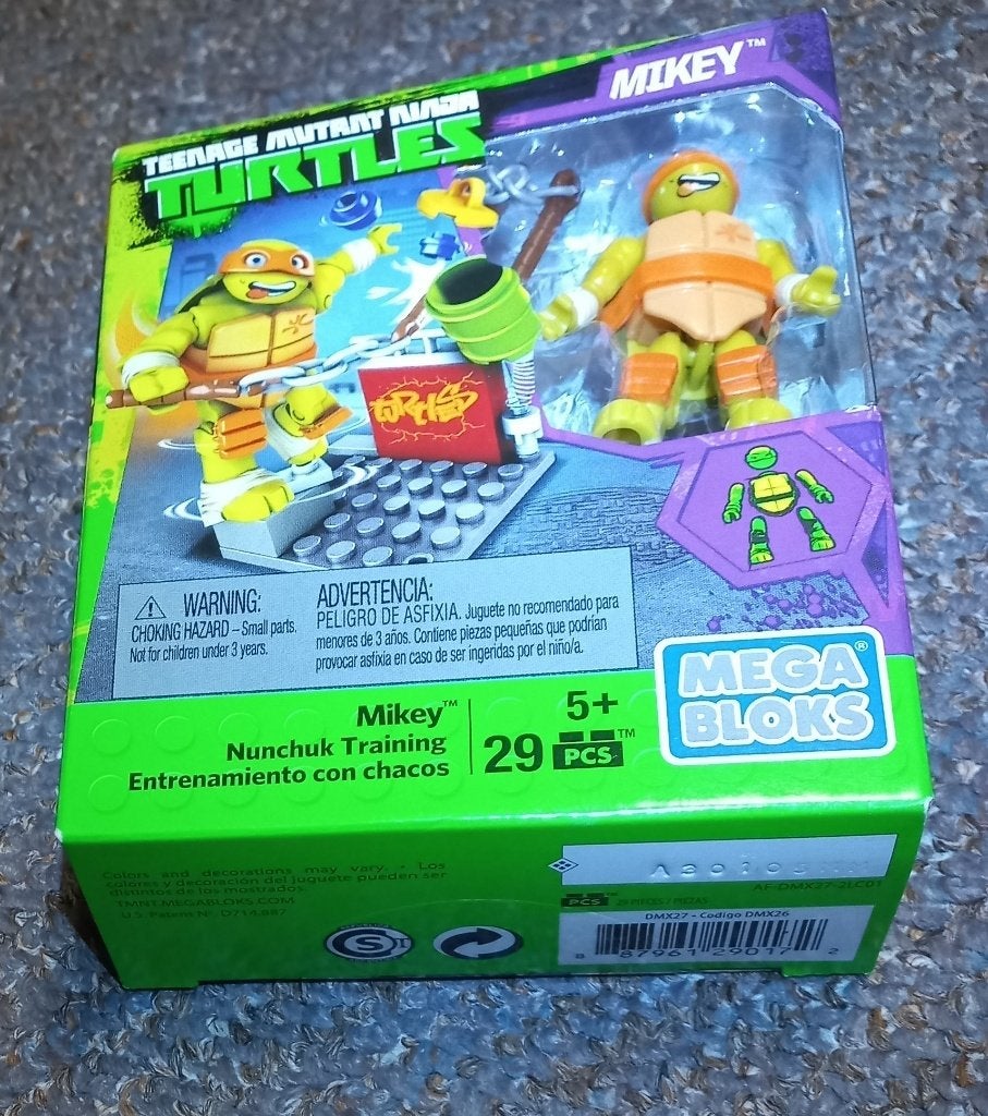 Teenage mutant ninja turtles , mikey , mega bloks .,, Ophalen of Verzenden, Nieuw, Megabloks