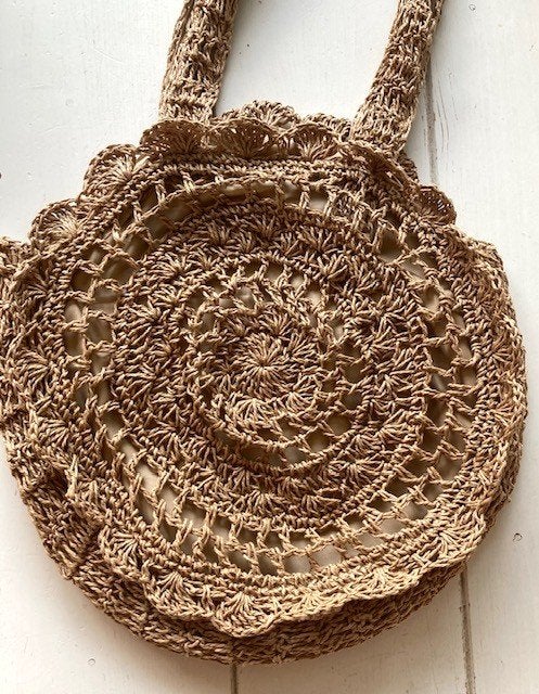 Hele mooie stro raffia tas - zomer Ibiza boho, Ophalen of Verzenden, Zo goed als nieuw, Overige kleuren, Overige typen