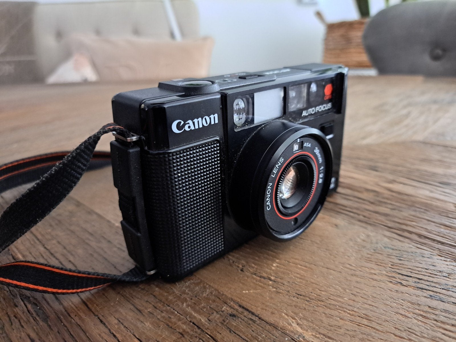 Canon AF35M Auto focus analoog fototoestel fotocamera, Ophalen of Verzenden, Gebruikt, Compact, Canon
