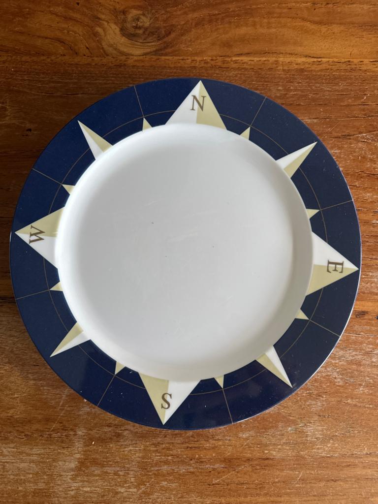 Mepal Rosti Melamine Borden - Kompas Design (6 stuks), Ophalen of Verzenden, Gebruikt