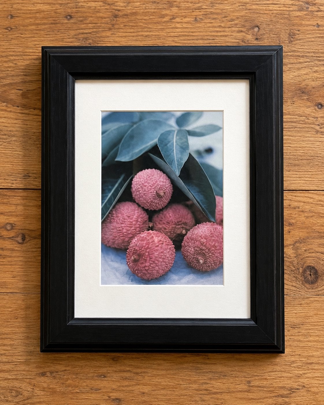 IKEA – 2 zwarte fotolijsten met passe-partout, 24 cm, 30 cm, Met passe-partout, Ophalen of Verzenden