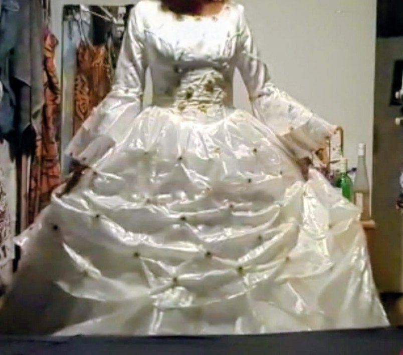 Prinsessen Trouwjurk, bruidsjurk - Barbie/Sprookjesstijl, Ophalen of Verzenden, Gedragen, Wit, Trouwjurk