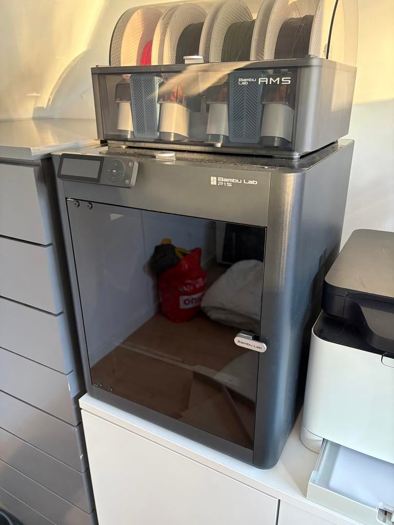 Bambu Lab P1S 3D-printer met AMS, Computers en Software, 3D Printers, Ophalen, Ingebouwde Wi-Fi, Zo goed als nieuw, Filament