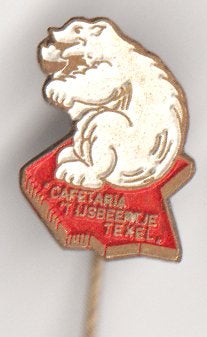 Texel cafetaria 't ijsbeertje vintage speld, Verzenden, Zo goed als nieuw