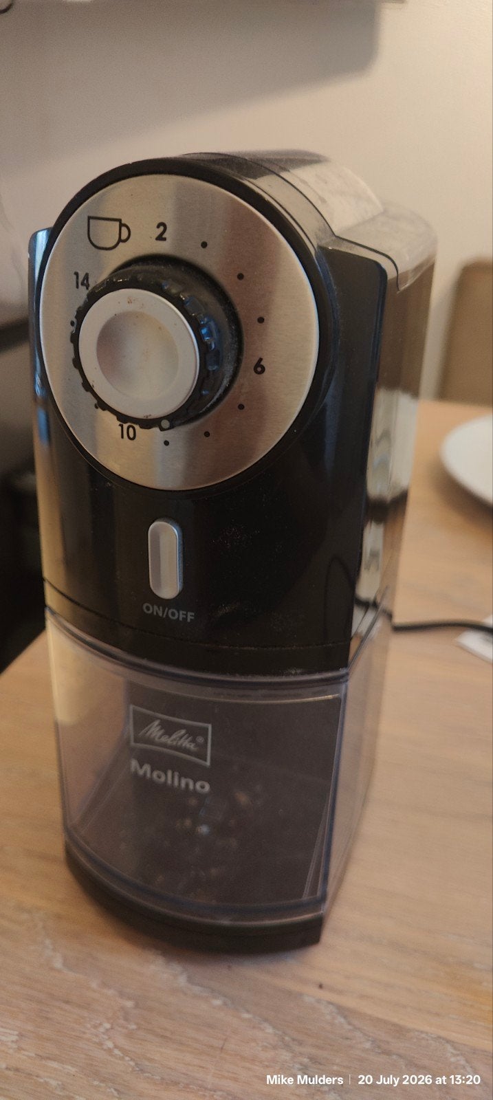 Melitta Molino koffiemolen - Zwart, Ophalen of Verzenden